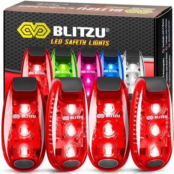 Other - 4 Pack LED Safety Light, Clip on Reflective Gear Lights for Walking at Night, Ru